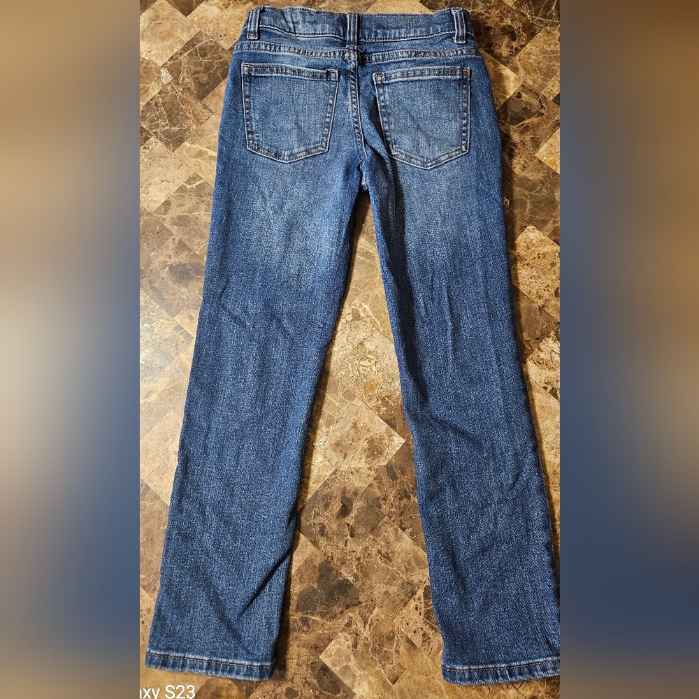 WONDER NATION Boy's Distressed Denim Blue Jeans, 8 Slim - Picture 4 of 8